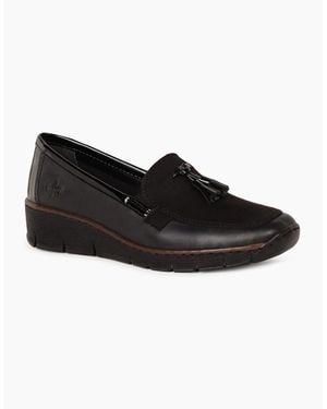 Rieker Grade Tassel Loafers - Black