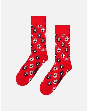 Happy Socks Teddy Bear Socks - Red
