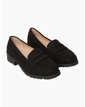 Dorothy Perkins Ladies Leoni Wide Penny Loafers - Black