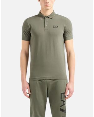 Armani Emporio Ea7 8Npf04 Pjm6Z Polo T Shirts Jersey Cotton Top Summer Tee - Green