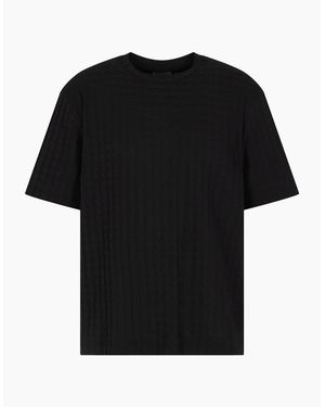 Emporio Armani Branded Cotton T-Shirt - Black