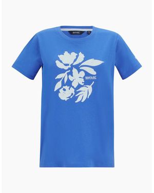 Regatta Ladies Filandra Vx Flower Silhouette T-Shirt - Blue