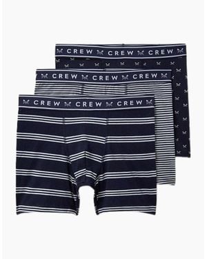 Crew 3 Pack Jersey Boxer Shorts - Blue
