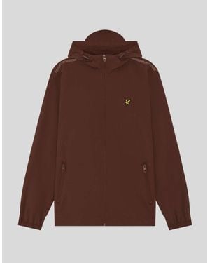 Lyle & Scott Taped Water Resistant Hooded Jacket - Brown