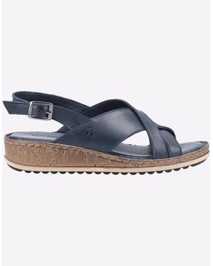Hush Puppies Elena Cross Over Wedge Sandals - Blue