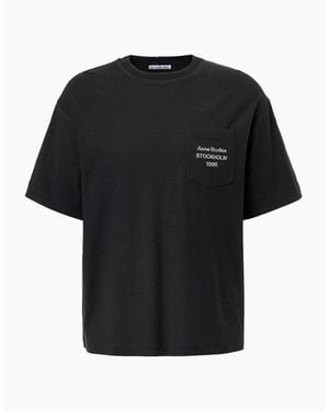 Acne Studios Stockholm Logo Pocket T-Shirt - Black