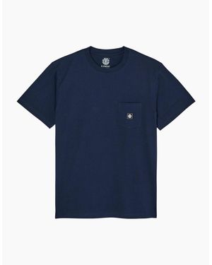 Element Icon Label Pocket Short Sleeve T-Shirt - Blue