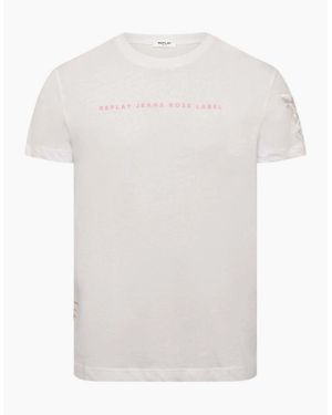 Replay Label T Shirt - White
