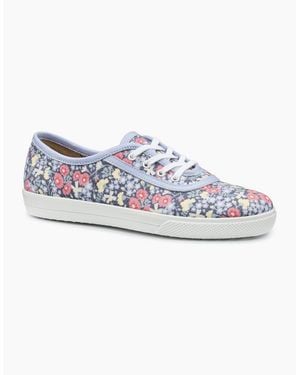 Hotter Mabel Extra Wide Fitting Canvas Shoes - Blue
