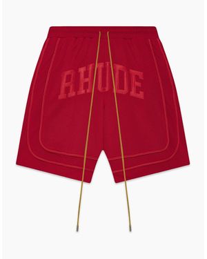 Rhude Baggy Mesh Shorts - Red