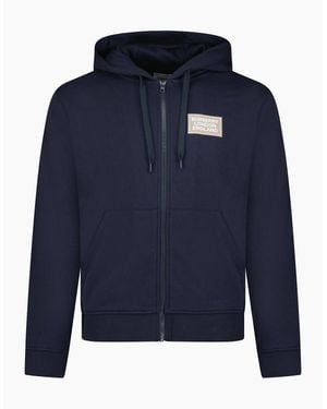 Burberry 'Keira' Logo Hoodie Zip Sweatshirt - Blue