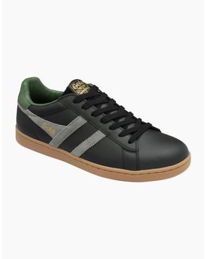 Gola Equipe Ii Leather Trainers - Black