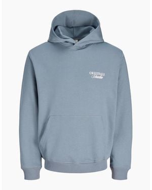 Jack & Jones Jj Overhead Hoodie Light Brushed With A Soft Inside Finish Tradewinds - Blue
