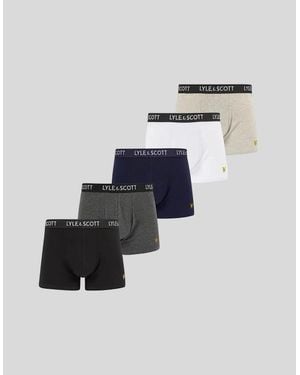 Lyle & Scott 5 Pack Assorted Trunks - Blue