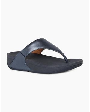 Fitflop Lulu Leather Toe Post Sandals - Blue