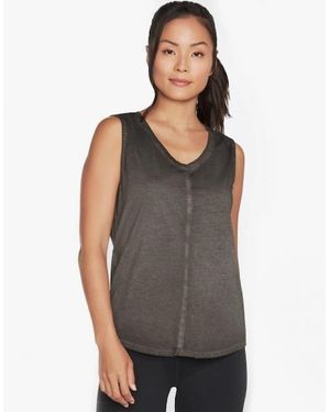 Skechers W1Tt128/Blk Diamond Wash Hatha V-Neck Tank Bold - Grey