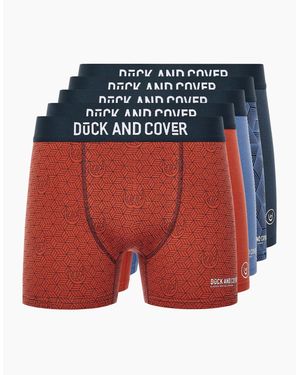 Duck and Cover Duck And Cover Quenelly 5Pk Boxer Shorts Assorted - Blue