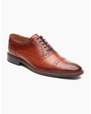 Base London Ascot Toe Cap Oxford Shoes - Red