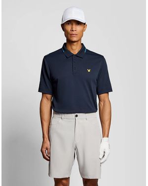 Lyle & Scott Tipped Technical Polo Shirt - Blue