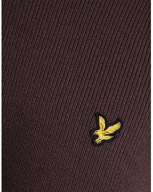 Lyle & Scott Ribbed Crew Neck Raglan Sleeve Jumper - Purple