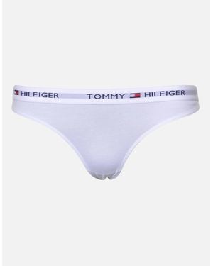 Tommy Hilfiger Iconic Cotton Thong - Blue