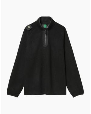 Ma Strum Prism Funnel Knit Jet Jumper - Black
