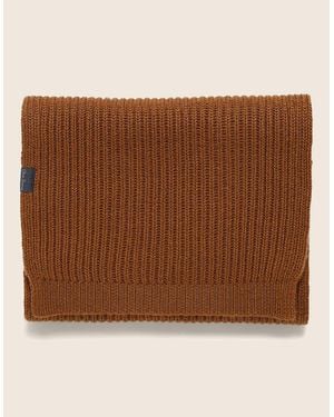 Oliver Sweeney Wool Blend Ribbed Scarf - Brown