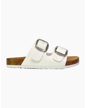 XY London Ladies Dolly Twin Buckle Sandals - White