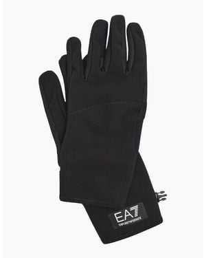 EA7 Technical Fabric Nylon Gloves - Black