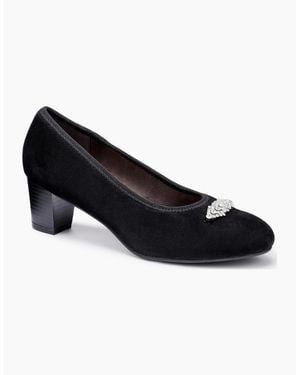 Hotter Strut Court Shoes - Black