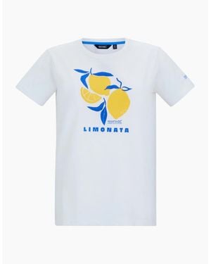 Regatta Ladies Filandra Vx Limonata Lemon T-Shirt - White