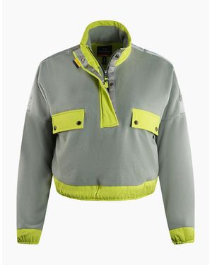 Parajumpers Soraya Half Zip Crop Sweatshirt - Green