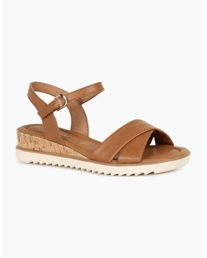 Tamaris Carnation Low Wedge Sandals - Brown