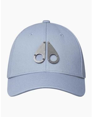 Moose Knuckles Cotton Metal Icon Logo Sky Cap - Blue