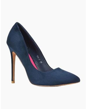 XY London Ladies Lu Lu Pointed Court Shoes - Blue