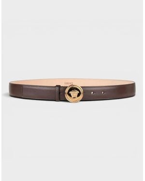 Versace Belt Calf Leather Medusa - Natural