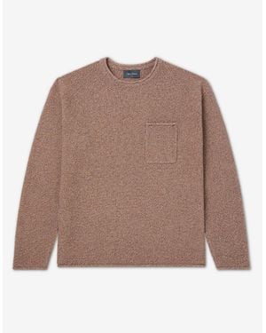 Oliver Sweeney Knitted Cotton Crew Neck Jumper - Brown