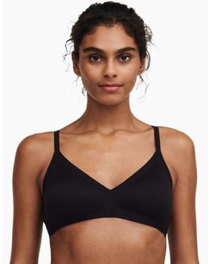 Chantelle C20D10 Softstretch Stripes Padded Bralette - Black