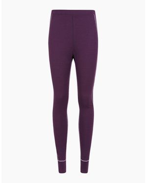 Mountain Warehouse Ladies Asgard Merino Wool Thermal Base Layer Leggings - Purple