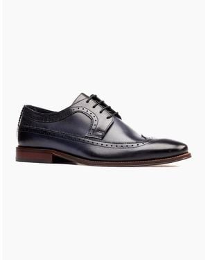 Base London Havisham Plain Toe Derby Shoes - Blue