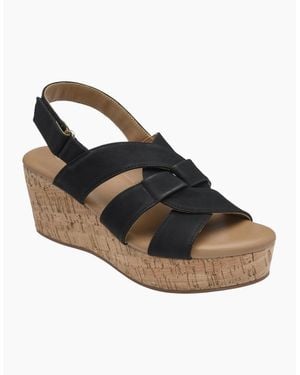 Lotus Thora Wedge Sandals - Black