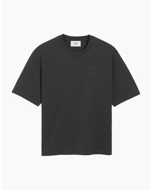 Ami Paris De Coeur Jersey T-Shirt - Black