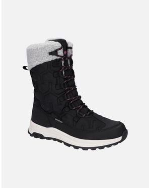 Hi-Tec Sophia Nylon Jet/Festival Fuchsia Winter Ankle Boots - Black