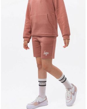 Hype Mauve Bermuda Sweat Shorts - Red