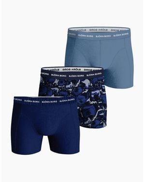 Björn Borg 3-Pack Camo Print Boxer Briefs, Mix - Blue