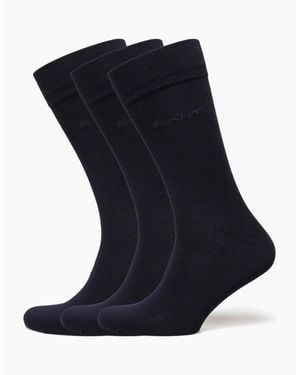 GANT 3-Pack Soft Cotton Socks - Blue