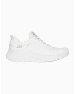 Skechers Ladies Bobs Sport Squad Chaos Flat Trainers - White