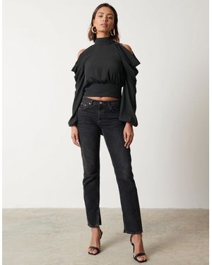 Pretty Lavish Selena Cold Shoulder Top - Black