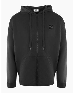 Iceberg Ice Small Block Logo Zip-Up Hoodie - Black