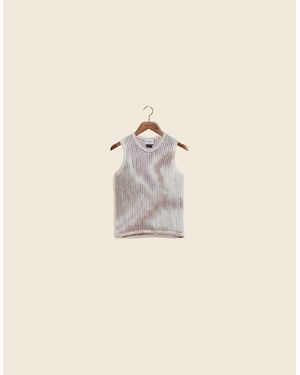 House Of Sunny Wise Guy Knit Vest - Natural